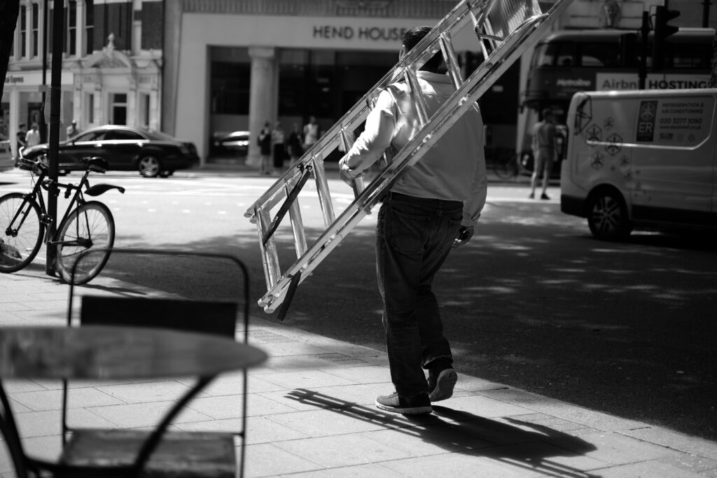 Man with ladder